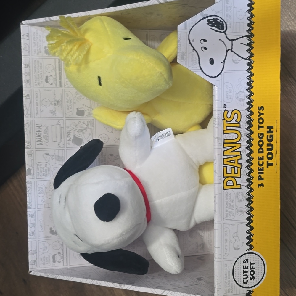 Peanuts Snoopy and Woodstock Plush Toy Set - Black and Yellow